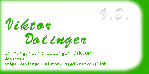 viktor dolinger business card